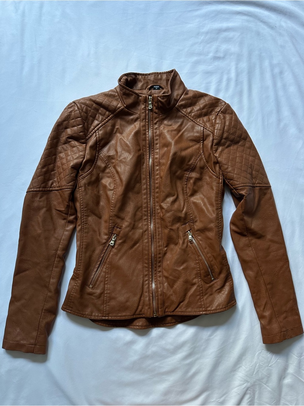 Guess Brown Faux Leather Jacket